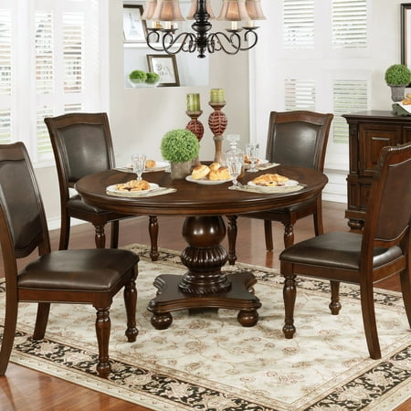Furniture Of America Shayson Traditional Brown Cherry 54 Inch Round Furniture Of America Shayson Traditional Brown Cherry 54 Inch Round Dining Table