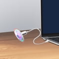 thumbnail image 4 of LEEYNEER 1Pack Portable Small Fan For Desktop Computers Cooling And Led Display Silver Plastic 41cm, 4 of 8