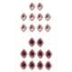 thumbnail image 1 of Adornos de cristal ostentoso Gloria 20 piezas rosa fucsia, 1 of 9