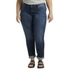 Silver Jeans Co. Plus Size Boyfriend Mid Rise Slim Leg Jeans, Waist Sizes 12-24