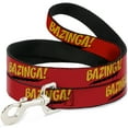 thumbnail image 1 of Dog Leash Bazinga Red Gold Black 6 Feet Long 1.5 Inch Wide, 1 of 6