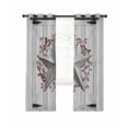 thumbnail image 7 of Texas Star Retro Blackout Curtains for Bedroom/Living Room, Vintage White Wooden Berry Thermal Insulated Kitchen Drapes with Grommets, Light Blocking Window Treatment, 2 Panels 52" x 72", 7 of 7