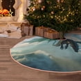 thumbnail image 4 of Salouo Cloud Sky Green Dragon Christmas Tree Skirt 36" Farmhouse Christmas Decorations Snowman Xmas Tree Skirt Tree Mat for Holiday Party Decor, 4 of 8