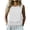White-04, variant on Women’s Textured Sleeveless Blouson Top, Smocked Ruffle Waist Crewneck Casual Tank Top