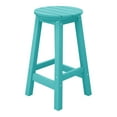 thumbnail image 2 of Costaelm Paradise 24" HDPE Round Outdoor Patio Counter Height Bar Stool, Turquoise, 2 of 8