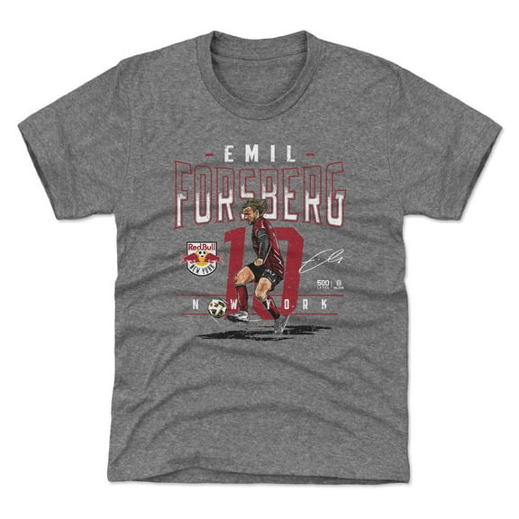 Youth 500 Level Emil Forsberg Gray New York Red Bulls Feature T-Shirt