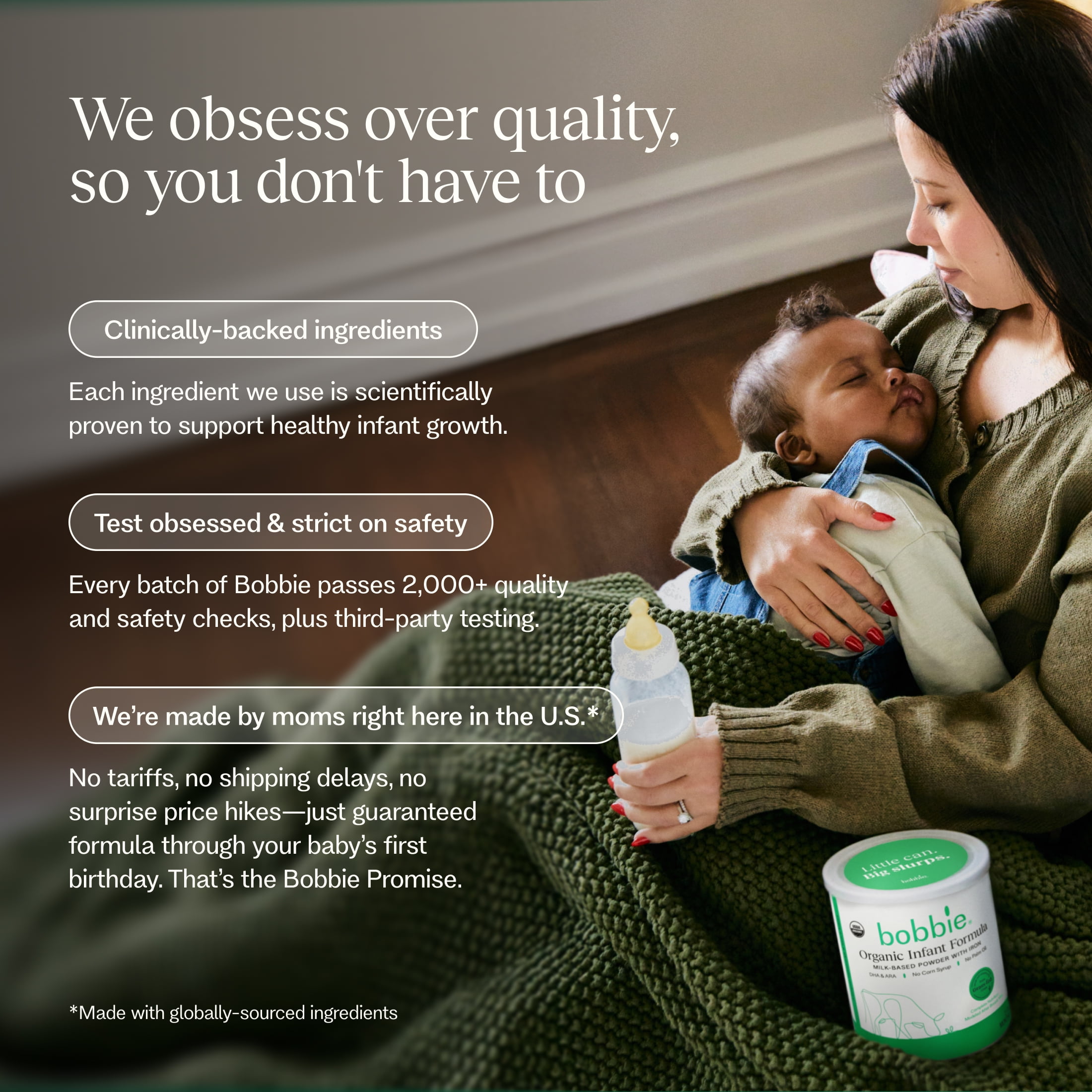 Bobbie Original Formula Hypoallergenic Shelf-Stable Powders Baby Formula with Organic Lactose, 14.1 oz, Can