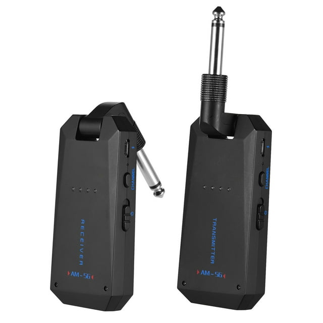 Sistema de audio inalámbrico AM-5G Wireless 5.8G Guitar System Transmisor y receptor de audio recargables Banda ISM para bajos eléctricos Accesorios de amplificador TOMSHOO Sistema de audio inalámbrico