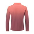 thumbnail image 4 of Wyobmus Long Sleeve Shirt for Men Casual Quarter Zipper T-Shirt Gradient Print Long Sleeve Lapeled Tops Red, 4 of 5