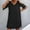 Black, variant on Babysbule Women's Dress Summer Fashion Womens Casual V-Neck Solid Summer Lace Short Sleeve Party Dress