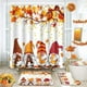 thumbnail image 3 of Juego de cortina de ducha de otoño con tapa de inodoro y alfombras antideslizantes, 4 piezas de cortinas de ducha de bosque de calabazas en follaje otoñal para baño, decoración de baño de otoño, 3 of 7