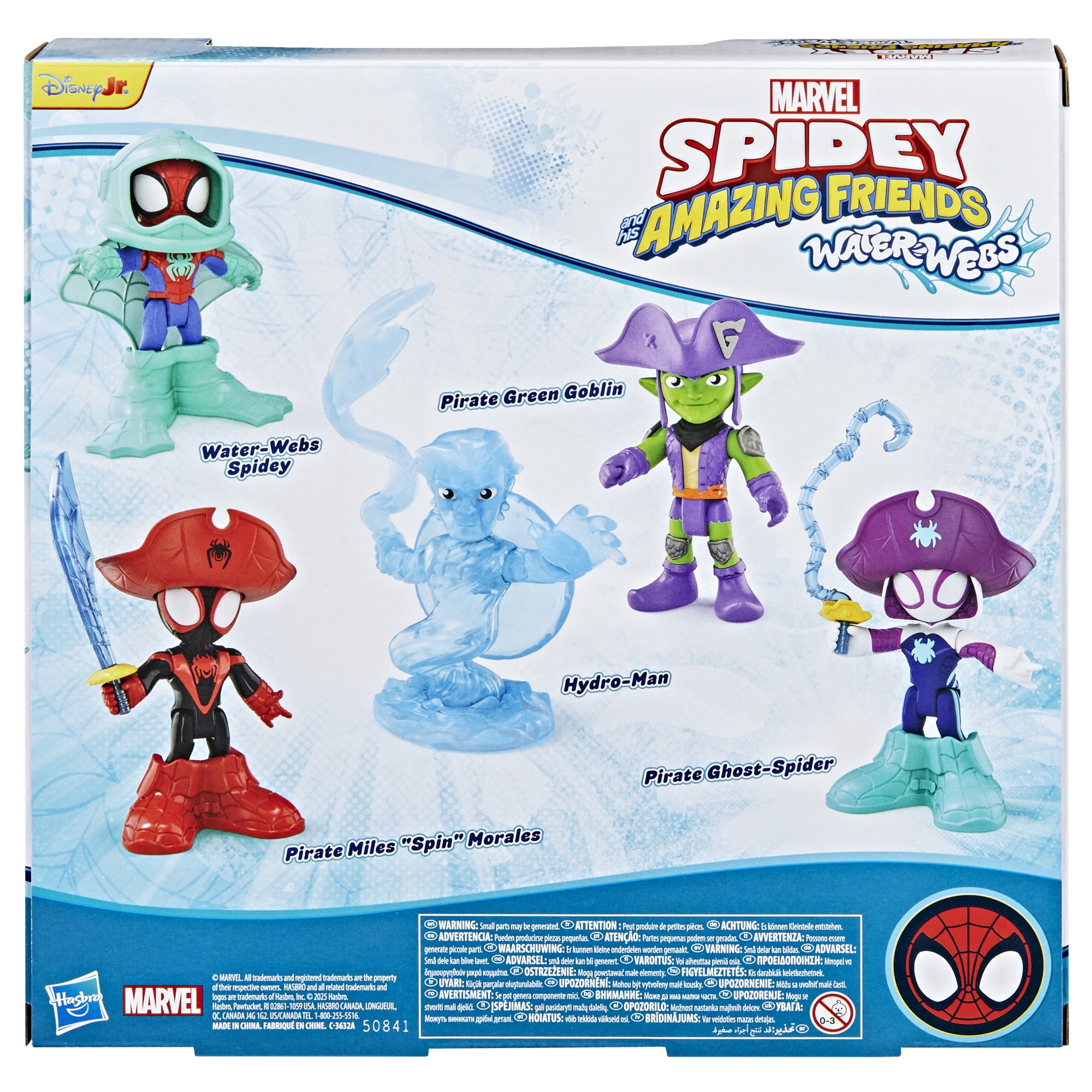 Marvel Spidey and His Amazing Friends Water-Webs Open Water & Pirates Pack Figures, 3+