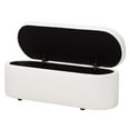 thumbnail image 2 of Baxton Studio Lavina Modern White Teddy-Bear Fabric Storage Bench, 2 of 11