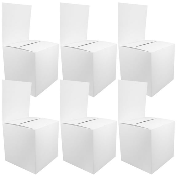 WSTEER 6pcs Lottery Box Raffle Ticket Box Donation Box Lottery Box Storage Bin for Business Meeting