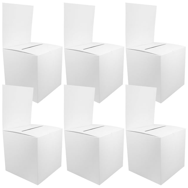 6pcs Lottery Box Raffle Ticket Box Donation Box Lottery Box Storage Bin for Business Meeting