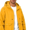 thumbnail image 6 of Amzcrzy Men's Lightweight Upf Long Sleeve Sun Protection Men Hooded Jacket Waterproof Windbreaker Jackets with Pockets Outdoor Zip up for Hiking Running Travel Yellow S, 6 of 9
