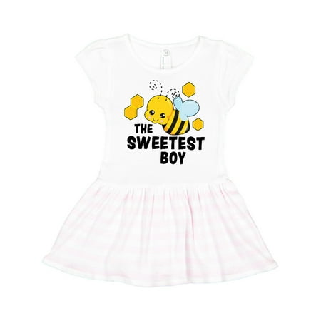 

Inktastic The Sweetest Boy with Bee and Honey Combs Gift Toddler Girl Dress