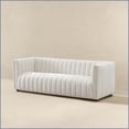thumbnail image 2 of Mid Century Modern Beige Boucle Sofa - Solid Wood Frame Tight Back for Living Room, Apartment | Beige | Boucle | Wood, 2 of 6