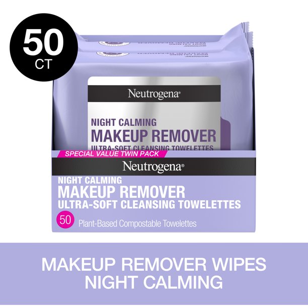 Neutrogena Makeup Remover Night Calming Wipes & Face Cleansing