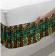 thumbnail image 2 of Ethnic Bed Skirt, Portuguese Azulejo Ceramic Tiles Talavera Style Traditional European Culture Motifs, Elastic Bedskirt Dust Ruffle Wrap Around for Bedding Decor, 4 Sizes, Multicolor, by Ambesonne, 2 of 2