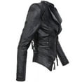 thumbnail image 6 of Spring Saving GaThRRgYP Leather Jackets for Women,Women's Leather Jacket with Zipper Stitching Jacket Short Leather Jacket, 6 of 7