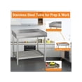 thumbnail image 4 of Qinaqin 30 X 36 Inches NSF Certified Folding Stainless Steel cm de Anchoork Mesa con Backsplash Ajustable Undershelf para Resistente Commercial Kitchen Food Prep, 4 of 6