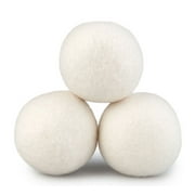100% Wool Dryer Balls, All Natural Eco-Friendly Reusable Fabric Softener,  3 Balls Included