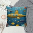 thumbnail image 2 of PHYHOO Throw Pillow Cushion Cover, Colorful Fish Marine Creatures , Decorative Square Accent Pillow Case, Blue Yellow Pink White, 2 of 5