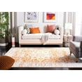 thumbnail image 4 of SAFAVIEH Madison Katina Traditional Area Rug, Orange/Ivory, 6'7" x 9'2", 4 of 9