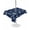 White Dark Blue, variant on Outdoor Tablecloth with Umbrella Hole for Patio/Picnic/Party/Camping, Blue Tropical Plant Waterproof Table Cloth Round Cover Washable, Summer Palm Trees Coastal Nautical (Dia 54")
