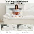 thumbnail image 6 of 89" Cloud Boneless Loveseat Sofa Couch, Deep Seat 2-Seater Comfy Chenille White Couch with Lumbar Pillows, Modern Compressed Living Room Sofa, 6 of 7