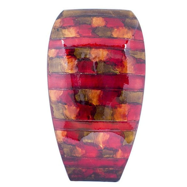 Bridget Foiled & Lacquered Ceramic Large Tapered Modern Vase