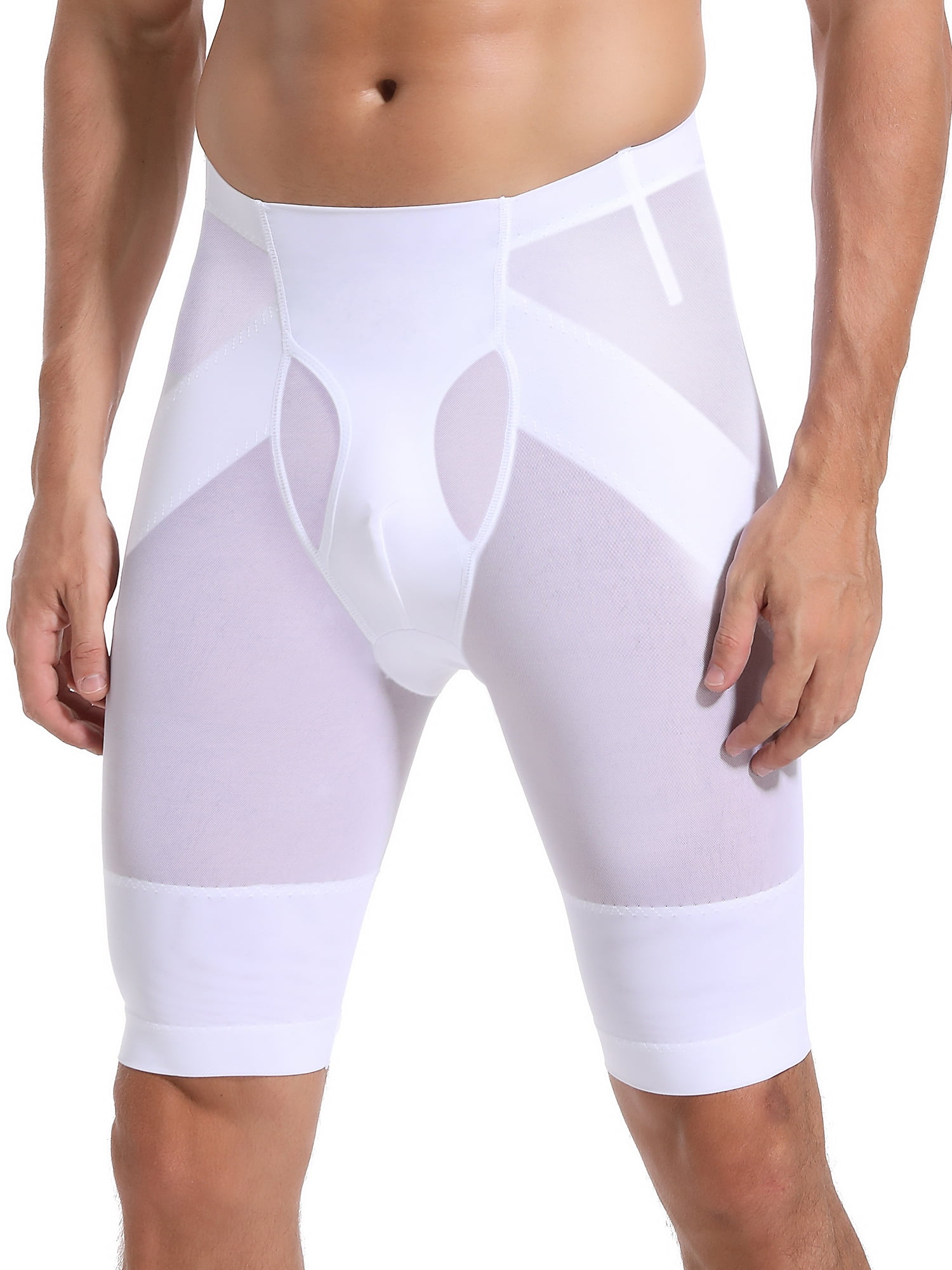 ANYFIT WEAR Men Tummy Control Shorts High Waist Slimming Shapewear Girdle  Compression Underwear Body Shaper Boxer Brief 