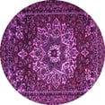 thumbnail image 1 of Ahgly Company Indoor Round Persian Purple Traditional Area Rugs, 3' Round, 1 of 4