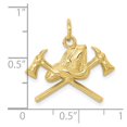 thumbnail image 3 of Auriga Fine Jewelry 10K Yellow Gold Fire Department Charm for Women (L-20 mm, W-21 mm), 3 of 5