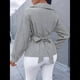 thumbnail image 4 of Blusa de Verano para Mujer, , con Rayas y Botones en la Parte Delantera, de Larga. Negro XXL, 4 of 6