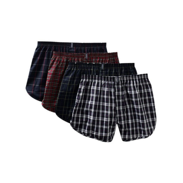 Jockey Jockey Mens 4PK Plaid Boxers Red L