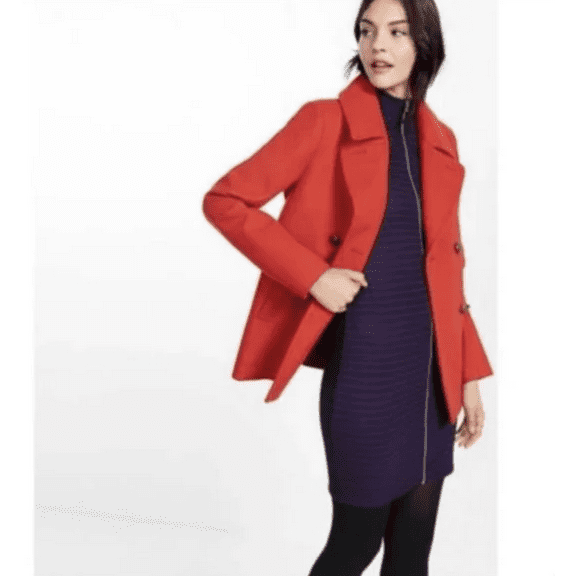 Express Solid Red Coat Size XSmall