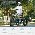 thumbnail image 6 of MOONCOOL All-Terrain Electric Tricycle for Adults, 1100w Motor 48V 14.5Ah UL2849 Battery,7-Speed 20" x 4.0" Fat Tire 3 Wheel Electric Bike W/ 40L Waterproof Rack Bag, 60 miles, 6 of 12