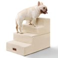 thumbnail image 2 of Dog Stairs for Bed 18.5 H 4-Step Dog Steps for Small Dogs and Cats Indoor Non-Slip Balanced Pet Stairs are Suitable for Puppy Older Cat Beige, 2 of 8