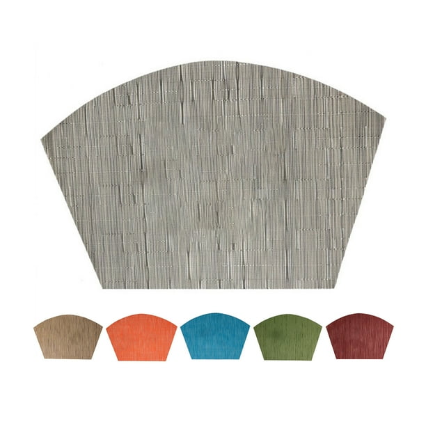 FanShaped Placemats for Dining Table Durable Heat Resistant Washable