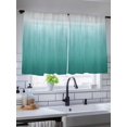 thumbnail image 5 of Sheer Curtains 45 Inch Length, Teal Green Ombre Semi Sheer Curtains Light Filtering Window Treatment, Contemporary Gradient Abstract Art Privacy Voile Drapes for Living Room Bedroom 52x45 Inch, 5 of 7
