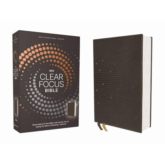 Clear Focus Niv, Clear Focus Bible, Leathersoft, Charcoal Brown: Read More of the Bible with Better Focus Using the Bionic Reading M, (Hardcover)