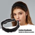 thumbnail image 2 of 1 pieza de 1.65 pulgadas de ancho, cabello sintético, diadema trenzada, aro para el cabello para mujeres y niñas, negro marrón, 2 of 7