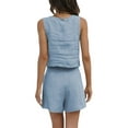 thumbnail image 4 of Wassery Women Summer 2 Piece Outfits Short Sets Cotton Linen Crop Tank Tops and Shorts Lounge Sweatsuit Set, 4 of 5