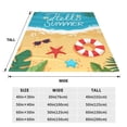 thumbnail image 3 of Honeii Hello Summer1 Print Fleece Blanket - Throw Blanket for Bed, Sofa, Couch, Camping, and Travel , Microplush Ultra Soft Warm Blanket-50"x40", 3 of 7