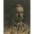 thumbnail image 2 of Jozef Hanula 15x18 Gold Ornate Wood Frame and Double Matted Museum Art Print Titled - Study of a Man's Head with a Beard and Mustache, 2 of 4
