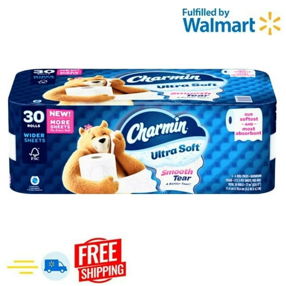 Charmin Ultra Soft Toilet Paper Jumbo Rolls, 30 x 205 Sheets
