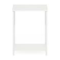 thumbnail image 7 of Furinno Simplistic Side Table, 2-Tier White End Table with Metal Frame, Open Shelf Night Stand, Bedside Table, Easy Assembly, for Living Room, Bedroom, Plain White, 7 of 7