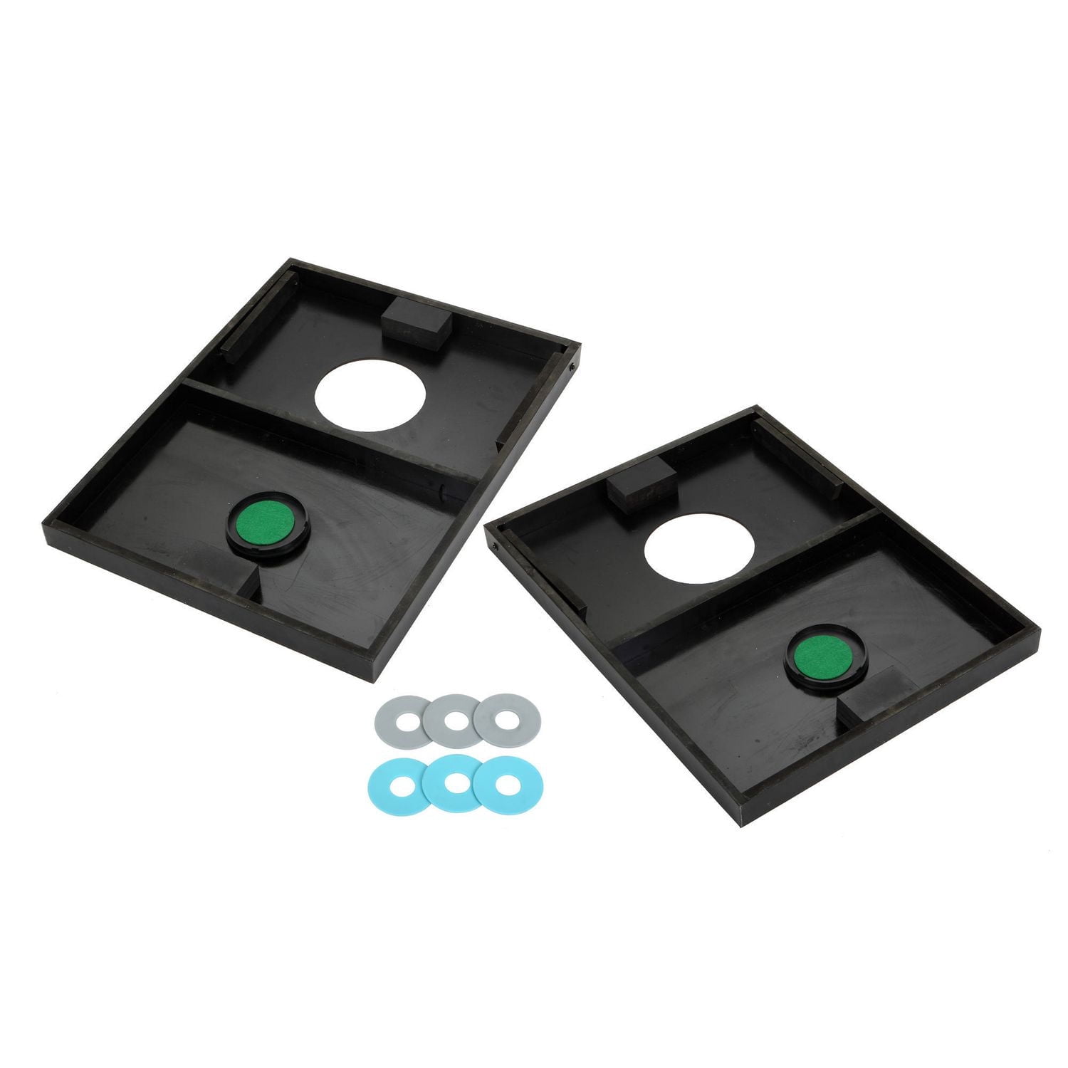 Ensemble 3 en 1- jeu de poches, rondelles, lancer à l'échelle avec sac de transport en nylon résistant aux déchirures